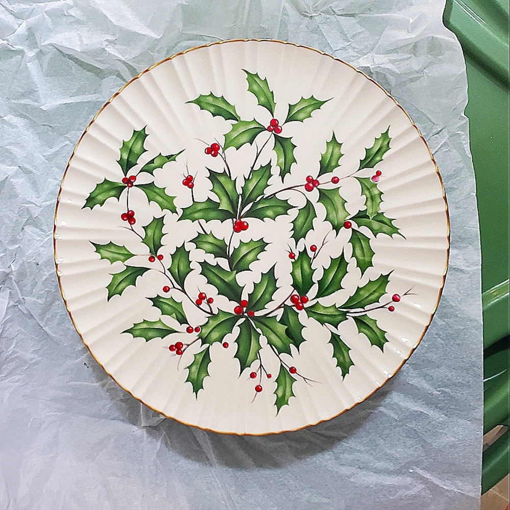 Vintage Lenox Holiday Two-Tiered Server & Cake Dish